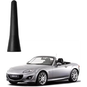 Short Antenna Compatible with 2010-2024 Ford Mustang & 2005-2024 Mazda MX-5 Miata NC ND | Black 2.5 inches | Mini Radio Antenna Direct Replacement | Antena para Carro