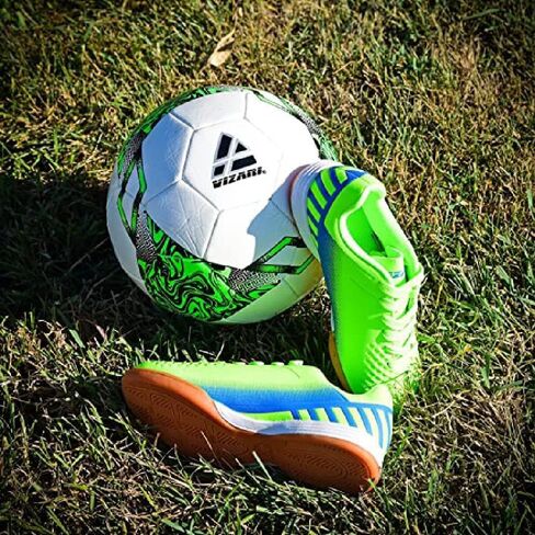 Vizari Santos Junior Indoor Soccer Shoes - Durable & Water-Resistant Soccer Shoes for Kids - Lightweight & Adjustable Youth Soccer Soccer with Round Studs for Maximum Traction & Superior Ball Control in Saudi Arabia