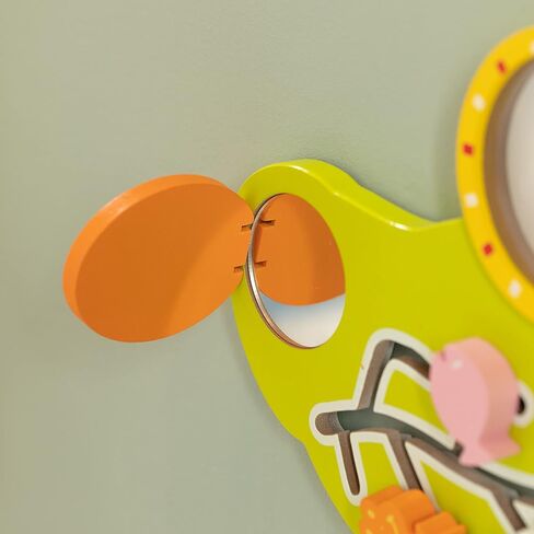 Wooden Alligator Sensory Wall Mounted Learning Activity Center for Playroom, Nursery, Preschool, and Doctors' Office in Saudi Arabia