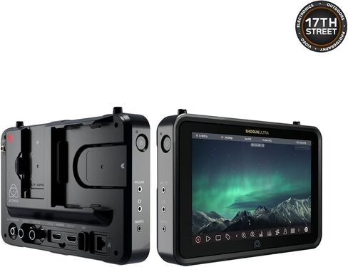 مسجل شاشة Atomos Shogun Ultra مقاس 7 بوصات HDR، يدعم 8K RAW مع مجموعة بطارية وشاحن طاقة وشاشة SmallRig دوارة وإمالة قابلة للتعديل، حامل على طراز ARRI (مجموعة الحزمة) in Kuwait