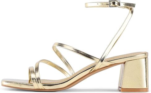 Shoe'N Tale Strappy Heels for Women Low Chunky Block Heel Dress Shoes Square Open Toe Ankle Strap Heeled Sandals in Saudi Arabia