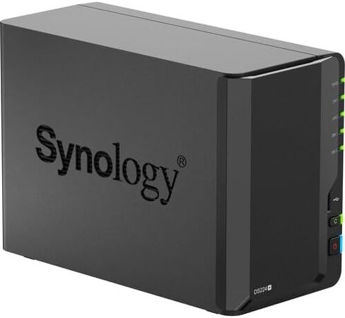 Synology DS224 2-Bay Diskstation NAS، Intel Celeron J4125 4-Core 2.0 جيجا هرتز، 8 جيجا بايت DDR4 رام، 8 تيرابايت تخزين، 2xRJ-45 1 جيجابت LAN-Port، 2 x 3.5/2.5 بوصة SATA HDD/SSD Drive Bays in Kuwait
