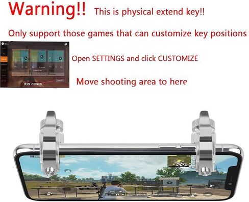 وحدة تحكم ألعاب الهاتف المحمول PUBG L1R1، لعبة Trigger Fire Button Shooter Handgrip 2PACK in Saudi Arabia