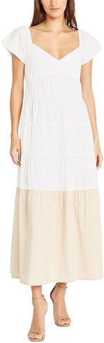 Donna Morgan Women's Colorblock Midi Tiered Trapeze Dress in Saudi Arabia