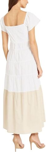 Donna Morgan Women's Colorblock Midi Tiered Trapeze Dress in Saudi Arabia