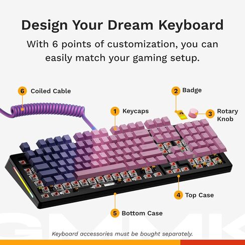 Glorious Gaming - مجموعة لوحة مفاتيح مخصصة GMMK 3 PRO Barebones مع مقبض، هيكل من الألومنيوم المعياري ونظام الحشيات، لوحة مفاتيح قابلة للتبديل بنسبة 100%، إسفنج مخفف للصوت، لوحة مفاتيح من الألومنيوم ANSI (أسود) in Saudi Arabia