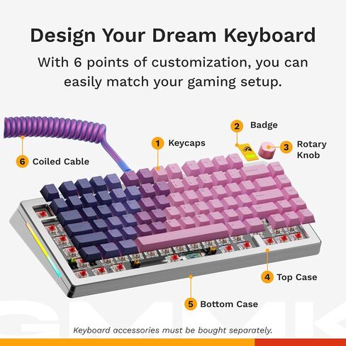 Glorious Gaming - مجموعة لوحة مفاتيح مخصصة GMMK 3 PRO Barebones مع مقبض، هيكل من الألومنيوم المعياري ونظام الحشيات، لوحة مفاتيح قابلة للتبديل بنسبة 100%، إسفنج مخفف للصوت، لوحة مفاتيح من الألومنيوم ANSI (أسود) in Saudi Arabia
