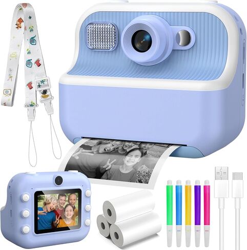 Camera for Kids Instant Print Photo - Digital Selfie Cameras for Girls - Toddler Printing Photos - Christmas Birthday Gifts for Ages 10-12 8-12 Year Old Pink in Saudi Arabia