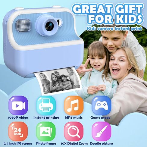Camera for Kids Instant Print Photo - Digital Selfie Cameras for Girls - Toddler Printing Photos - Christmas Birthday Gifts for Ages 10-12 8-12 Year Old Pink in Saudi Arabia