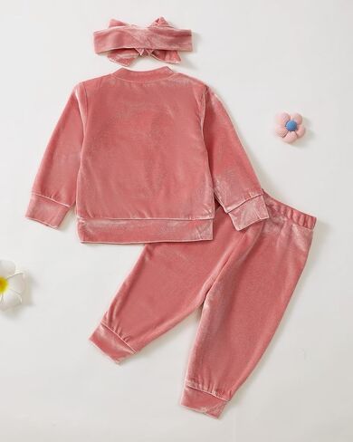 Renotemy Newborn Infant Baby Girl Clothes Outfits Fall Winter Long Sleeve Sweatshirts Pants Cute Baby Girl Outfits Set in Kuwait