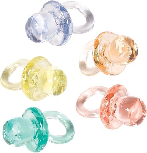 amscan Baby Shower Mini Pacifiers - 1" x 1/2", Assorted Colors, 24 Pcs in Saudi Arabia