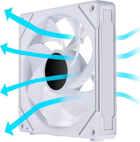 Lian Li UNI Fan SL-Infinity 140 شفرة عكسية - حزمة واحدة - مروحة ARGB - تصميم سلسلة ديزي - مرآة إنفينيتي - تأثيرات إضاءة قابلة للتخصيص - بدون وحدة تحكم - أبيض - (14RSLIN1W) in Saudi Arabia
