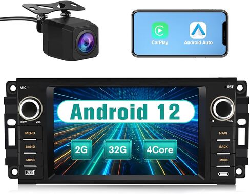 AWESAFE Android Car Stereo for Jeep Wrangler Radio Chrysler Dodge Ram 1500 with Wireless Carplay, 7 Inch Touch Screen for Jeep Car Radio with WiFi GPS Navigation FM Radio + Backup Camera in Saudi Arabia