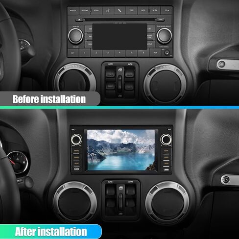 ستيريو سيارة AWESAFE Android لسيارة Jeep Wrangler Radio Chrysler Dodge Ram 1500 مع Carplay اللاسلكي، شاشة لمس 7 بوصة لراديو سيارة Jeep مع WiFi GPS Navigation راديو FM + كاميرا احتياطية in Saudi Arabia