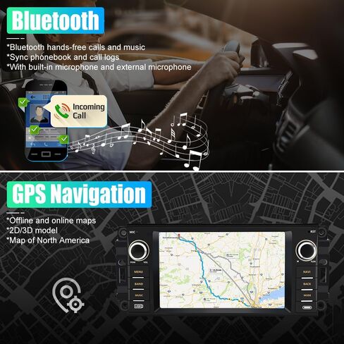 ستيريو سيارة AWESAFE Android لسيارة Jeep Wrangler Radio Chrysler Dodge Ram 1500 مع Carplay اللاسلكي، شاشة لمس 7 بوصة لراديو سيارة Jeep مع WiFi GPS Navigation راديو FM + كاميرا احتياطية in Saudi Arabia