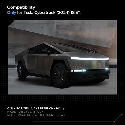 واقي شاشة من الزجاج المقوى من Spigen [Glas.tR EZ FIT] مصمم لشاشة لمس لوحة القيادة Tesla Cybertruck (2024) مقاس 18.5 بوصة - غير لامع/مضاد للوهج/مضاد لبصمات الأصابع in Saudi Arabia
