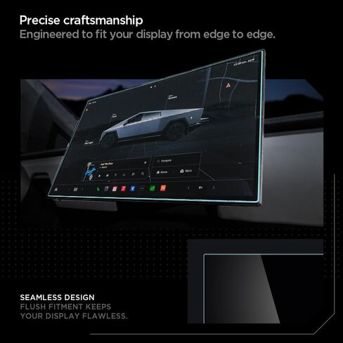 واقي شاشة من الزجاج المقوى من Spigen [Glas.tR EZ FIT] مصمم لشاشة لمس لوحة القيادة Tesla Cybertruck (2024) مقاس 18.5 بوصة - غير لامع/مضاد للوهج/مضاد لبصمات الأصابع in Saudi Arabia