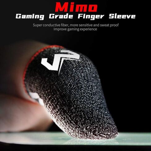 1Pair Black Finger Cover Breathable Game Controller Finger Sleeve for Sweat Proof Non-Scratch for Touch Screen Gaming Thumb Glo Crystal Mud Gaming Accessories(ZS482) in Saudi Arabia