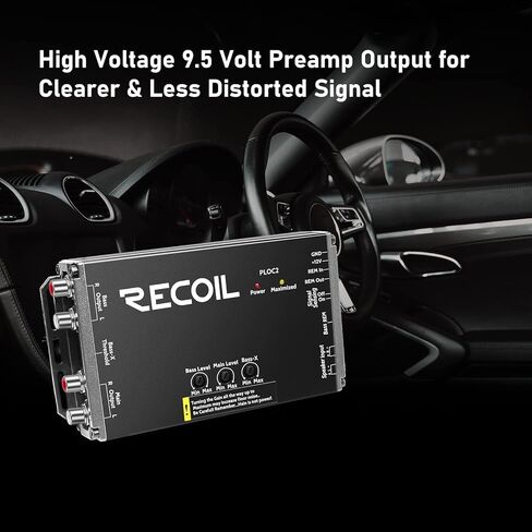 Recoil PLO2 محول إخراج خط ثنائي القناة مع تقنية تعزيز الجهير مع مقبض جهير عن بعد وفولتميتر in Kuwait