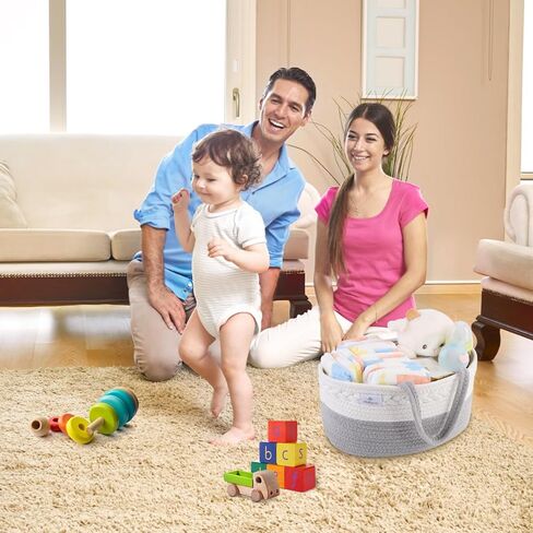 منظم حفاضات فيلورن، علبة حفاضات أطفال ممتدة مقاس 15 بوصة مع فواصل، علبة حفاضات للسيارة، علبة حفاضات لتغيير الطاولة، منظم علبة حفاضات من اللباد مع مقبض، هدايا استحمام الطفل in Kuwait