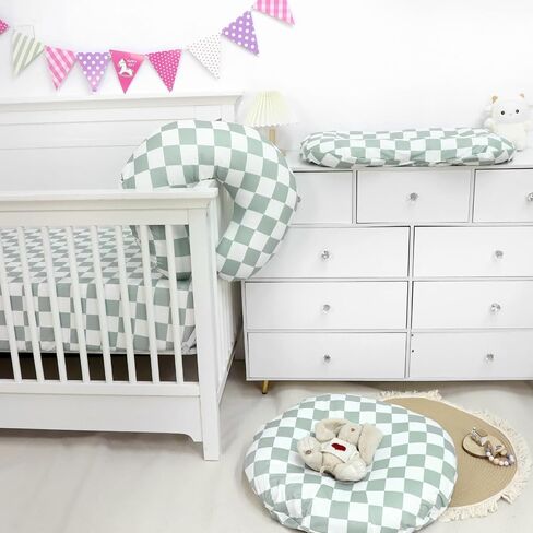 Newborn Lounger Cover Removable Cover Ultra Soft Comfortable Lounger Slipcover Removable Cover for Infant Lounger Pillow, Light Brown Checkerboard (Lounger Pillow Not Included) in Saudi Arabia