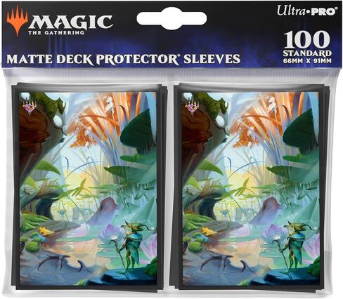 Ultra Pro - Magic The Gathering: Bloomburrow 100ct Deck Protector® MTG Sleeves Featuring Season Lands: Forest Summer, Protect and Store MTG Cards, Standard Size Card Sleeves in Saudi Arabia
