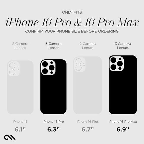 Case-Mate Camera Lens Protector with Aluminum Twinkle Rings for iPhone 16 Pro Max/iPhone 16 Pro - Double Tempered Glass, Anti-Scratch - Ultra HD View with Night Shooting, Case Friendly, Easy Install in Saudi Arabia
