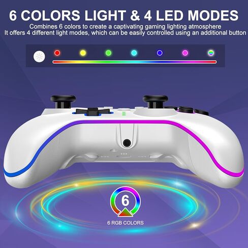 وحدة تحكم Xbox One، وحدة تحكم Xbox اللاسلكية مع ضوء RGB LED، وحدة تحكم Xbox One اللاسلكية لأجهزة Xbox One، Xbox Series X/S، Xbox One X/S، لوحة التحكم عن بعد مع محول لاسلكي 2.4 جيجا، ومقبس صوت 3.5 ملم in Kuwait