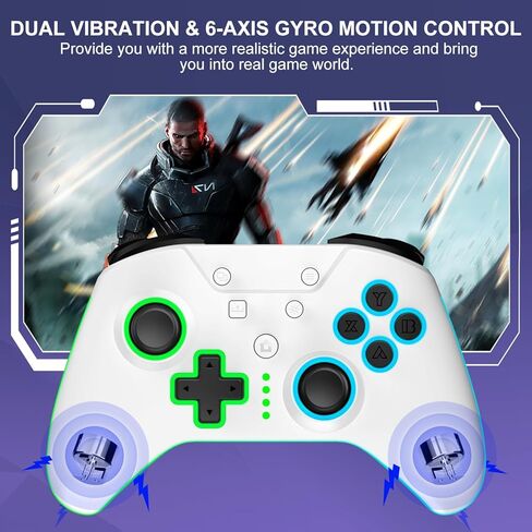 وحدة تحكم Xbox One، وحدة تحكم Xbox اللاسلكية مع ضوء RGB LED، وحدة تحكم Xbox One اللاسلكية لأجهزة Xbox One، Xbox Series X/S، Xbox One X/S، لوحة التحكم عن بعد مع محول لاسلكي 2.4 جيجا، ومقبس صوت 3.5 ملم in Kuwait