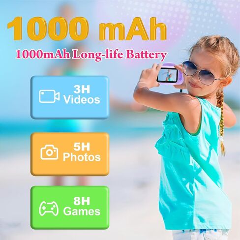 Kids Camera Instant Print, 3.5'' Kids Digital Camera Instant with 1080P HD Photos & Videos, Christmas Birthday Gifts for Girls Boys Age 3-12 (Purple) in Saudi Arabia