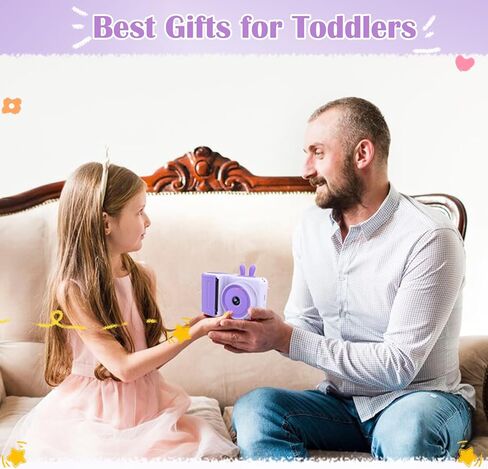 Kids Camera Instant Print,1080P Instant Camera Toddler Camera for Kids that Print Photos, Christmas Birthday Gifts for Girls, Digital Camera Toy for 3 4 5 6 7 8 9 10 Year Old Boys SD Card (Purple) in Saudi Arabia