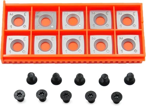 15mm with 4'' Radius Carbide Inserts Cutters(15x15x2.5mm-R100 with Screws) Fits Spiral/Helical Planer Cutter Head Lathe Woodturning Tools. in Saudi Arabia