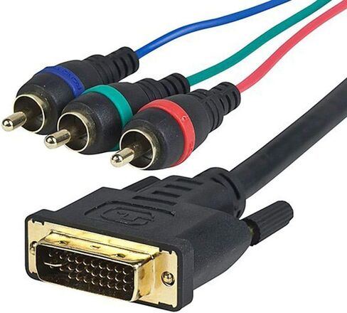 كابل فيديو Monoprice بطول 12 قدم DVI-I إلى 3 RCA (DVI-I - 3-RCA) in Saudi Arabia