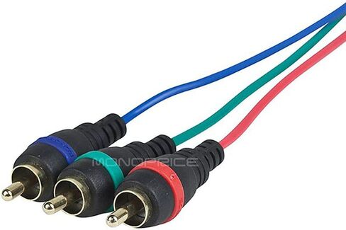 كابل فيديو Monoprice بطول 12 قدم DVI-I إلى 3 RCA (DVI-I - 3-RCA) in Saudi Arabia