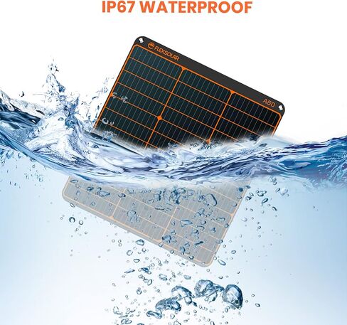 FlexSolar 60W Portable Solar Panel with QC3.0 USB-A/PD USB-C/DC Outputs IP67 Waterproof High Efficiency Monocrystalline Portable Charger for Power Station Generator Cellphone Tablet Battery RV Trip in Saudi Arabia