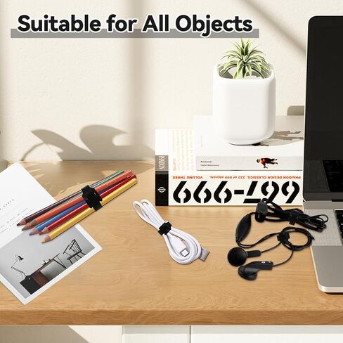 90 PCS 6 Inches Reusable Cable Ties, Adjustable Cord Straps, Cable Organizer, Cord Wrap and Hook Loop Cords Management - Black in Saudi Arabia