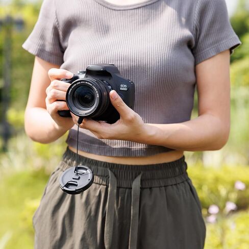 غطاء غطاء العدسة الأمامية 52 مم من JJC + سلسلة حماية مرنة مضادة للخسارة لـ Fujifilm X-T30 II X-T30 XT30 X-T20 XT20 X-S20 XS20 X-A5 X-A7 X-T200 مع XC 15-45 مم f/3.5- مجموعة عدسات 5.6 والمزيد من العدسات ذات الخيط 52 مم in Saudi Arabia