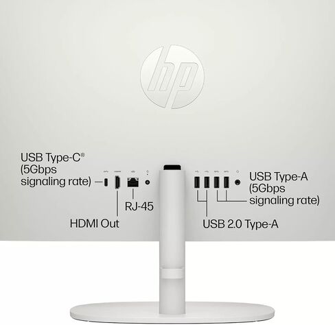 HP All-in-One Desktop, 21.5" FHD Display, Intel Celeron J4025, Intel UHD Graphics, 16 GB RAM, 512 GB SSD, True Vision Camera, WiFi 6, Windows 11 Pro, Microsoft Office Lifetime License, Designed Mouse in Saudi Arabia