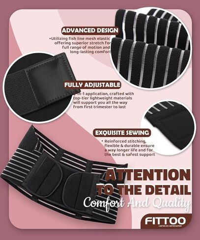 حزام دعم الأمومة من FITTOO مقاس 7X-Large 20-30mmHg جوارب ضغط متدرجة مفتوحة عند الأصابع in Kuwait