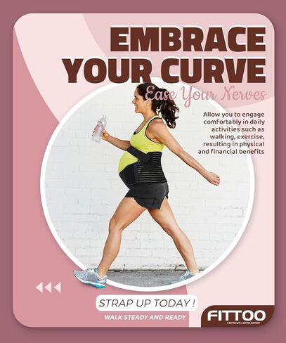 حزام دعم الأمومة من FITTOO مقاس 7X-Large 20-30mmHg جوارب ضغط متدرجة مفتوحة عند الأصابع in Kuwait