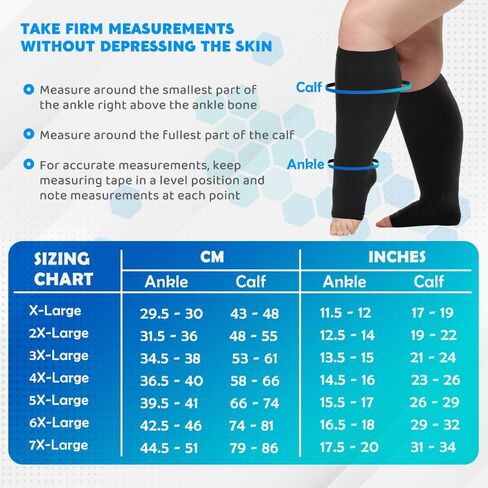 حزام دعم الأمومة من FITTOO مقاس 7X-Large 20-30mmHg جوارب ضغط متدرجة مفتوحة عند الأصابع in Kuwait