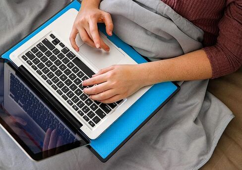 DefenderPad Laptop EMF Radiation Blocking & Heat Shield by DefenderShield - EMF Blocker Lap Pad Computer Lapdesk Compatible with up to 17" Laptop, Chromebook, MacBook (Blue) in Kuwait