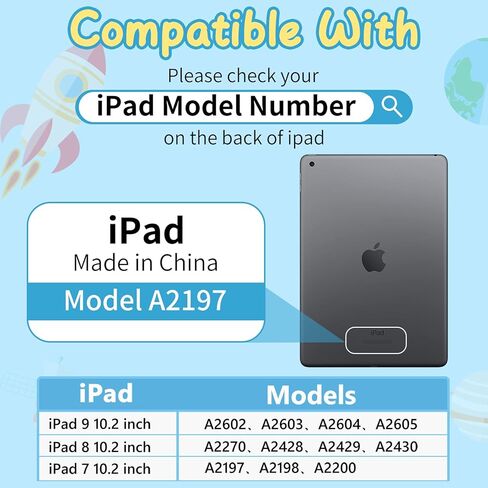 Coolden for iPad 9th/8th/7th Generation Case for Kids iPad 10.2 Case with Screen Protector Shoulder Strap Kickstand Cute Astronaut Heavy Duty Protective Cover for iPad Case 9th Generation 10.2 Inch in Kuwait