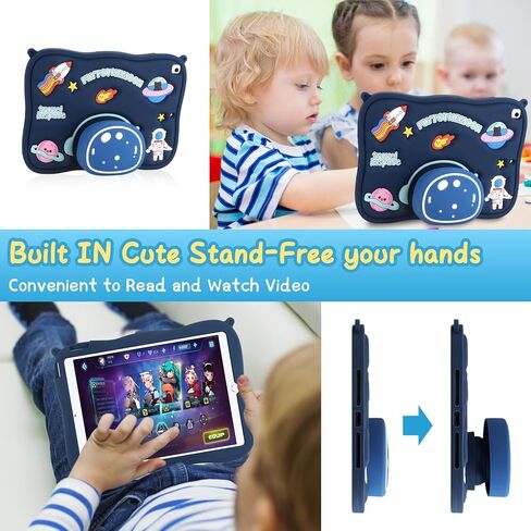 Coolden for iPad 9th/8th/7th Generation Case for Kids iPad 10.2 Case with Screen Protector Shoulder Strap Kickstand Cute Astronaut Heavy Duty Protective Cover for iPad Case 9th Generation 10.2 Inch in Kuwait