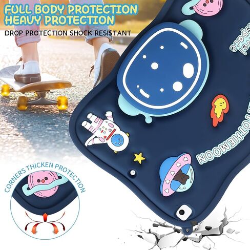 Coolden for iPad 9th/8th/7th Generation Case for Kids iPad 10.2 Case with Screen Protector Shoulder Strap Kickstand Cute Astronaut Heavy Duty Protective Cover for iPad Case 9th Generation 10.2 Inch in Kuwait