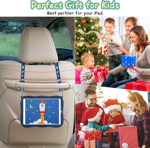 Coolden for iPad 9th/8th/7th Generation Case for Kids iPad 10.2 Case with Screen Protector Shoulder Strap Kickstand Cute Astronaut Heavy Duty Protective Cover for iPad Case 9th Generation 10.2 Inch in Kuwait