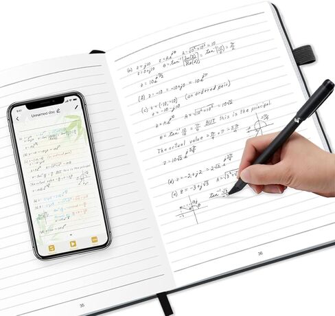 Angetube Smart Pen+Notebook: SmartPen مزامنة في الوقت الحقيقي لتخزين ورقمنة ومشاركة الملاحظات الورقية، قلم رقمي مثالي لتدوين الملاحظات واستخدام الرسم مع تطبيق Angetube Pen لنظامي Android وiOS in Kuwait
