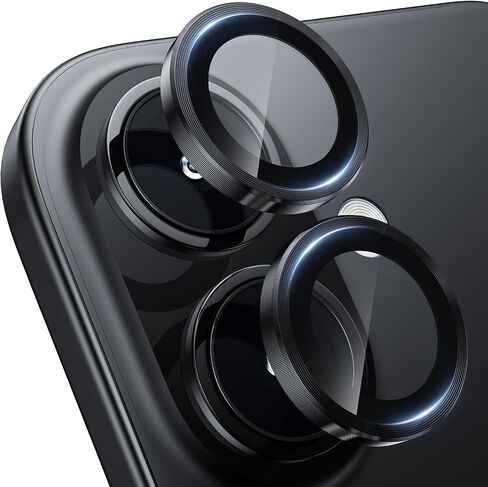 WSKEN for iPhone 16 Plus/iPhone 16 Camera Lens Protector - [Original Shooting Model] Shatterproof Ultra HD Tempered Metal Glass Camera Screen Protector Cover Film Accessories, Black Titanium in Saudi Arabia
