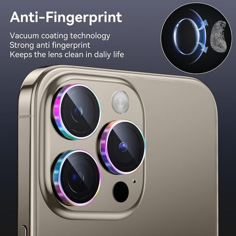 WSKEN for iPhone 16 Plus/iPhone 16 Camera Lens Protector - [Original Shooting Model] Shatterproof Ultra HD Tempered Metal Glass Camera Screen Protector Cover Film Accessories, Black Titanium in Saudi Arabia