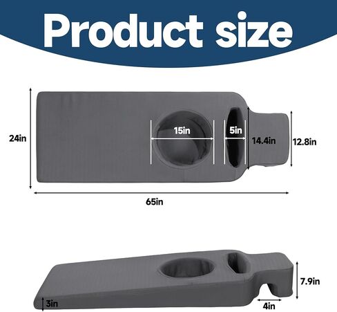 MABOZOO Foam Pregnancy Bed Cushion, Full Body Pregnancy Pillow Prenatal Pregnancy Positioning Bolster with Hole for Tummy, Maternity Belly Pillow for Stomach Sleeper in Saudi Arabia